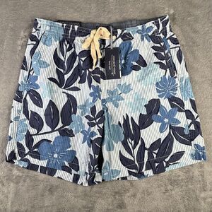 Vineyard Vines Shorts Mens Large Blue Dunmore‎ Ocean Splash 7" Seersucker Jetty